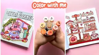 Color with me ASMR / 'Little Corner' by @cocowyocoloring using Ohuhu markers #adultcoloring #asmr