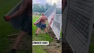 installing precast concrete fence panels#shorts
