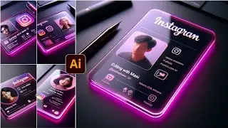 Instagram Profile Glass Id Card Images | Bing Image Creator Tutorial | Ai