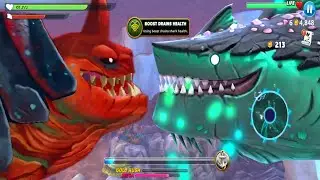GIANT TITAN UNDERSHARKER GAMEPLAY VS GIANT TITAN LEVIATHAN GAMEPLAY - Hungry Shark World