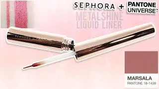 Review & Swatches: SEPHORA + PANTONE UNIVERSE Marsala Metalshine Liquid Liner