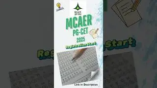 ✨MCAER PG-CET || REGISTRATION START