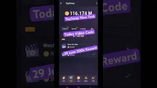 TapSwap New Task Today Video Code 29 June | #tapswap #shorts #tapswapairdrop #tapswapcoin #airdrop