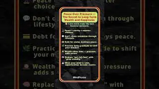 Peace Over Pressure 🌿 The Secret to Long-Term Wealth & Happiness | MindFluxxo