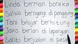 BELAJAR MENULIS DAN MEMBACA KALIMAT SEHARI   HARI UNTUK ANAK PAUD, TK DAN SD