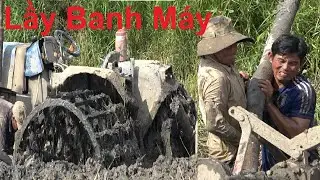Máy Cày Khủng Lầy Phải Tháo bỏ Giàn Xới Để Lên/ tractor