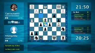 Chess Game Analysis: Святослав93 - 44angelika : 0-1 (By ChessFriends.com)