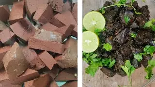 Blood curry made in Telangana! Village black recipe! Viral Village Recipe!&rdquo;# Jyothi bhakthi bojanam