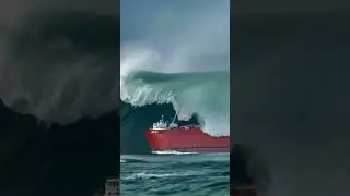 Will This Tanker Ship Survive the Wave That Covers It Entirely?  #oceanship #roughseas #ocean