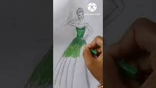 Girl with gowns drawing || #Creativeart #satisfyingarts #short