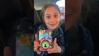 Tasting Gummy Eyeball Halloween Treat In The Car #shorts #ceylamakes