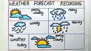 How to draw Weather Chart/ Easy Weather Chart making /School Project @amazyartdesign #weather #art