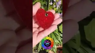 Red Glitter Heart Fridgemagnet Handmade, Epoxy Resin Font Stickers made with a Cricut 3 #red #heart