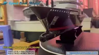 Realistic Alfa Nero Yacht Model &ndash; Luxury Modern Speed Boat in Wood
