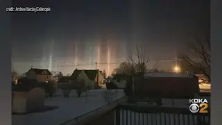 Light Pillars Appear In The Cold