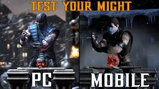 MORTAL KOMBAT X vs MK MOBILE - ALL TEST YOUR MIGHT side by side comparison (Failure/Success)