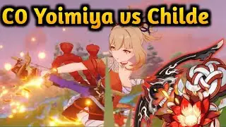 C0 Yoimiya vs Childe | R5 Rust Bow, Pyro Shred, Bennett Buff | Genshin Impact