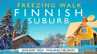 Relaxing Finnish Suburb Walk: Heikinlaakso, Helsinki, January 2024, Finland [4K] #slowtv