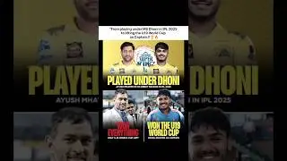 &ldquo;Under Dhoni's shadow to World Champion.!!🏆🔥 #shorts #viral #ipl #u19 #cricket