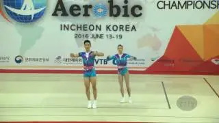 Korea 2 (KOR) - 2016 Aerobic Worlds, Incheon (KOR) - Qualifications Mixed Pair
