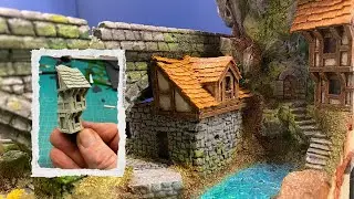 Ep.23 River Terrain Painting and Miniature Building 10mm Scale  | Craghouse - Undercrag