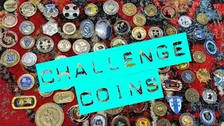Unpacking and Examining Large Lot of Vintage Military Challenge Coins .