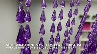 ShopWildThings Purple Beaded Curtain Door Beads The BEST Quality Acrylic for the Prettiest Look!