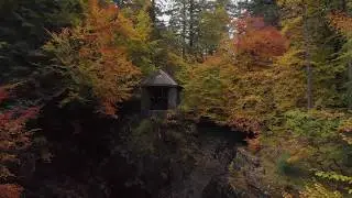 Ossian's Hall, The Hermitage near Dunkeld, Scotland - DJI Mavic Air