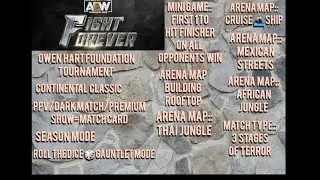 Gaming modes/match types/arena maps/mini games 🎮 that would really boost everything about AEW FF