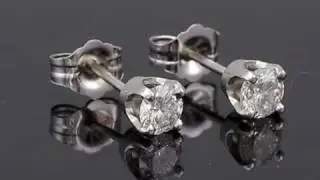 1/2 CT.T.W. Diamond Stud Earrings 14K White Gold