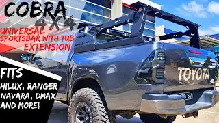 Beast Sports Sportsbar Tub Rack Roll Bar Suits Ranger Hilux BT50 Navara Dmax Amarok Colorado GWM