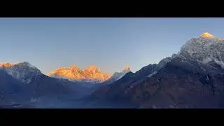 A golden sunset ascends over the Khumbu Valley. #XTREMESUNSET