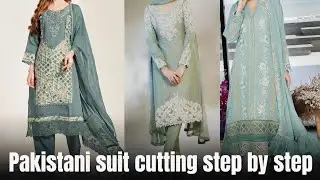 Pakistani full suit cutting/step by step full cutting tutorial/कटिंग का आसान तरीका