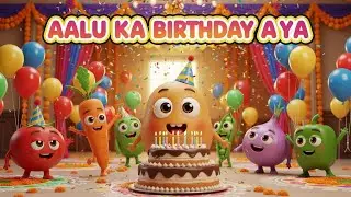 Aalu Ka Birthday Aaya | Funny Veggies Kids Song | Kids Hindi Rhyme