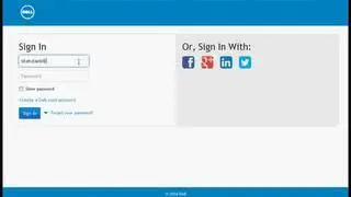 how to login dell acaount
