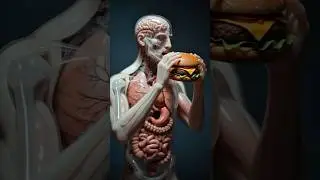 Your Body After One Burger: Shockingly Real 🍔 | 3D Animation #ai #3d #3danimation