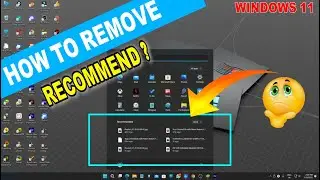 How to Clear/Hide Recommended & Recently Opened History in Windows 11 Start Menu & windows 10