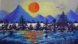 Speed acrylic painting |landscape |