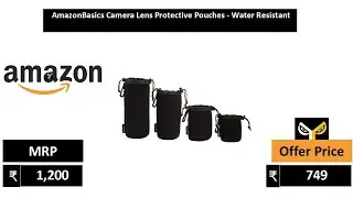 AmazonBasics Camera Lens Protective Pouches   Water Resistant
