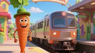 The Carrot Train 🥕🚂 | Fun Vegetable Song #kids #poems #cartoon #foryou #baby #jariworld #shorts