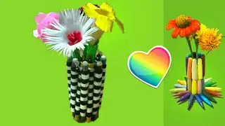 🔥2 Flower Pots from Sketch and Woolen thread;Craft Hut🔥