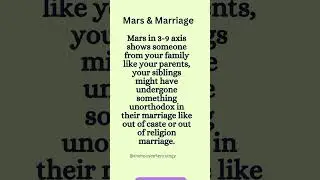 Mars in 3rd house | Marriage astrology | Mars in 9th house  #predictiveastrology