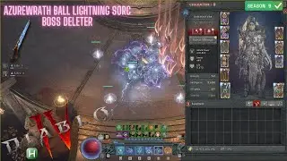 1 Sec T4 Belial | Azurewrath Ball Lightning Sorc P246 BOSS DELETER (Vyrs) - Diablo 4 Season 9 Day 5