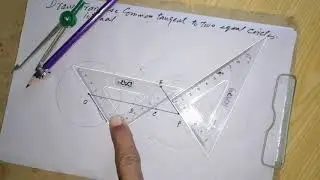 How to draw transverse common tangent  class 10 exercise 13.3