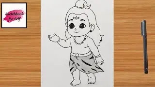 Baby Bholenath Easy Pencil Drawing | Mahadev art | Shankar ji ki drawing 