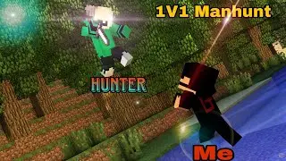 First Time Minecraft Speedrunner VS 1 Hunter But , In Mobile 🔥(MANHUNT)