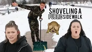 SHOVELING A PUBLIC SIDEWALK AS THE FITNESS MARSHALL *EMBARRASSING*