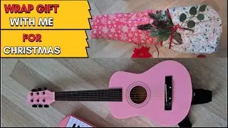 WRAP CHRISTMAS GUITAR GIFT WITH ME #giftwrapping #vlogmas #guitar