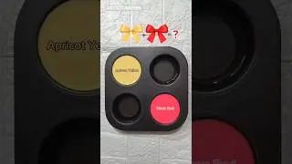 Neon Red & Apricot Yellow 🎨🖌️ #shorts #asmr #colormixing #acrylic #satisfying #paintmixing #colors