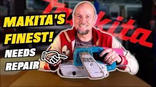 Repairing a Makita Belt Sander Model 9401 - New drive roller, low friction pad, and oil bearings!